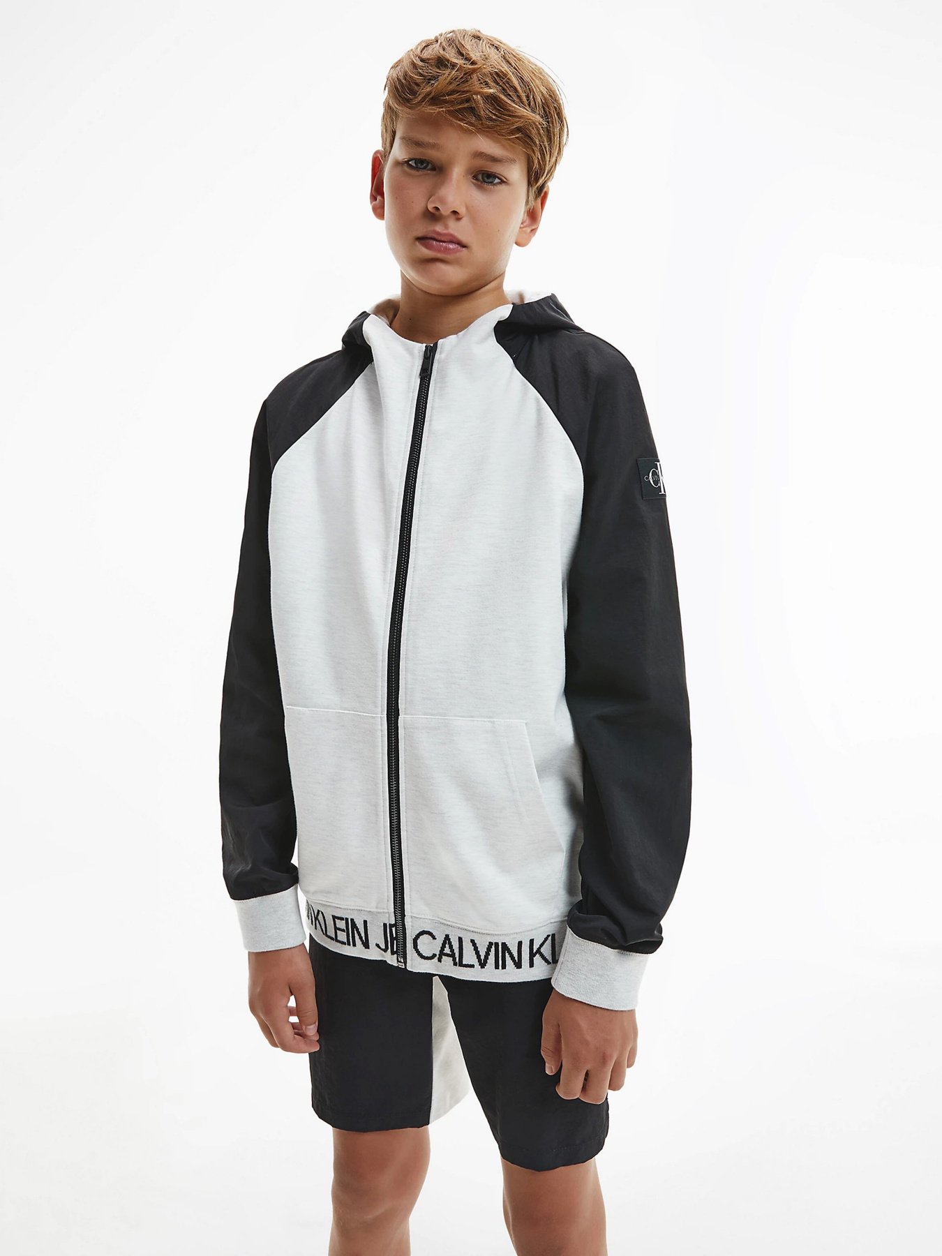 Худи Calvin Klein Punto Fabric Mix модель IB0IB00805-P34 Фото