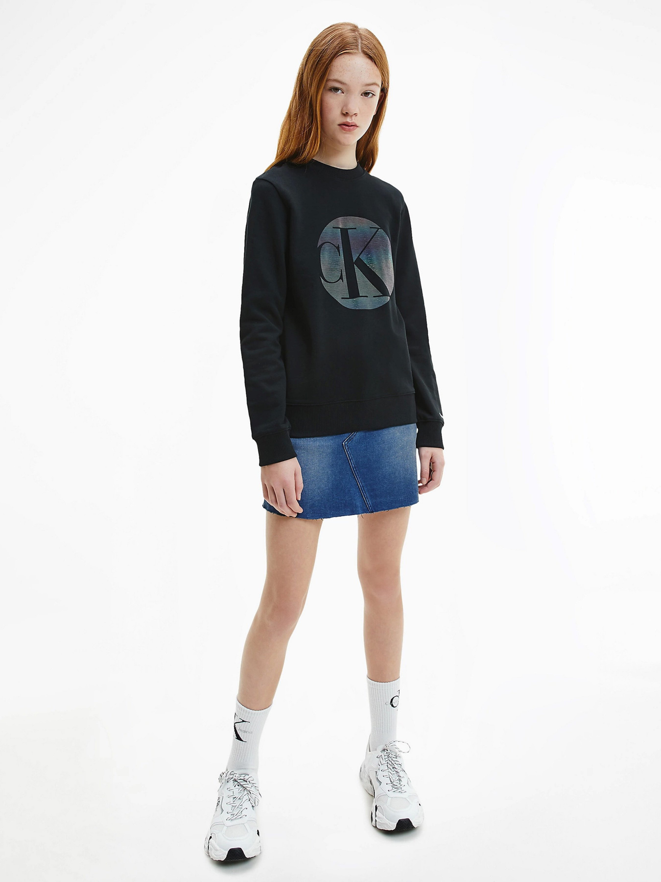 Світшот Calvin Klein Organic Cotton Iridescent Logo модель IG0IG00752-BEH Фото