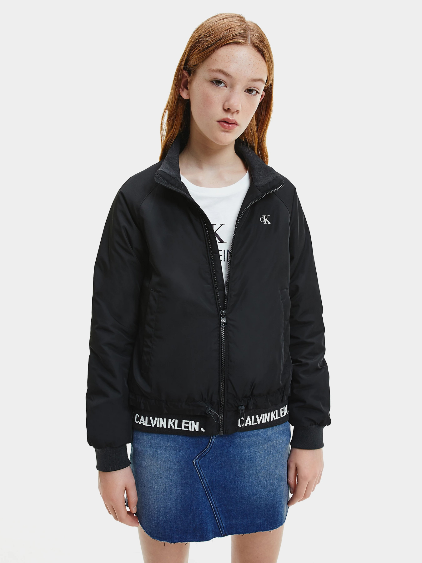 Бомбер Calvin Klein Logo Rib Light модель IG0IG00780-BEH Фото