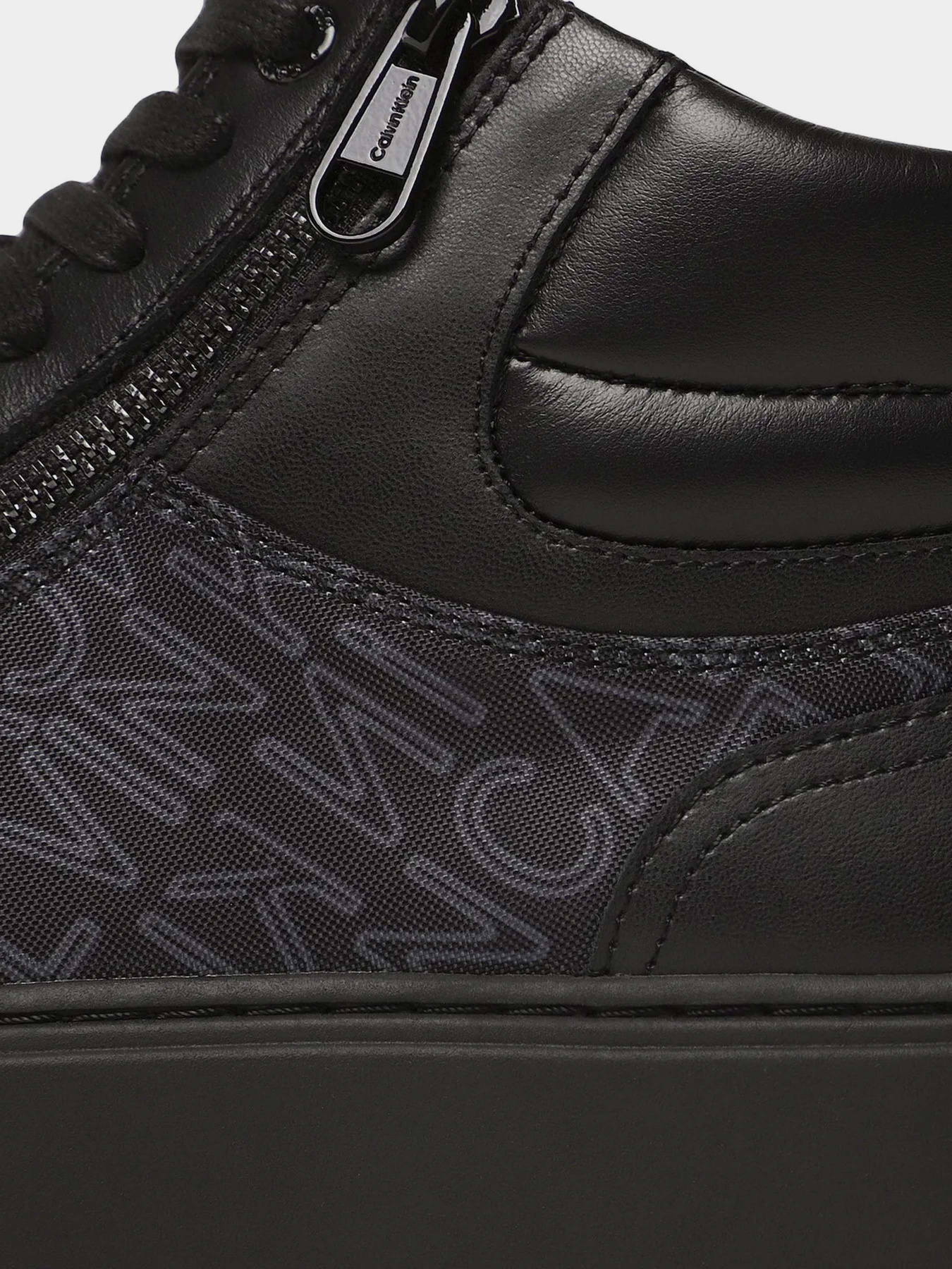 Кеды высокие Calvin Klein High Top Lace Up W/Zip Mono модель HM0HM01046-0GK Фото