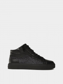 Кеды высокие Calvin Klein High Top Lace Up W/Zip Mono модель HM0HM01046-0GK Фото