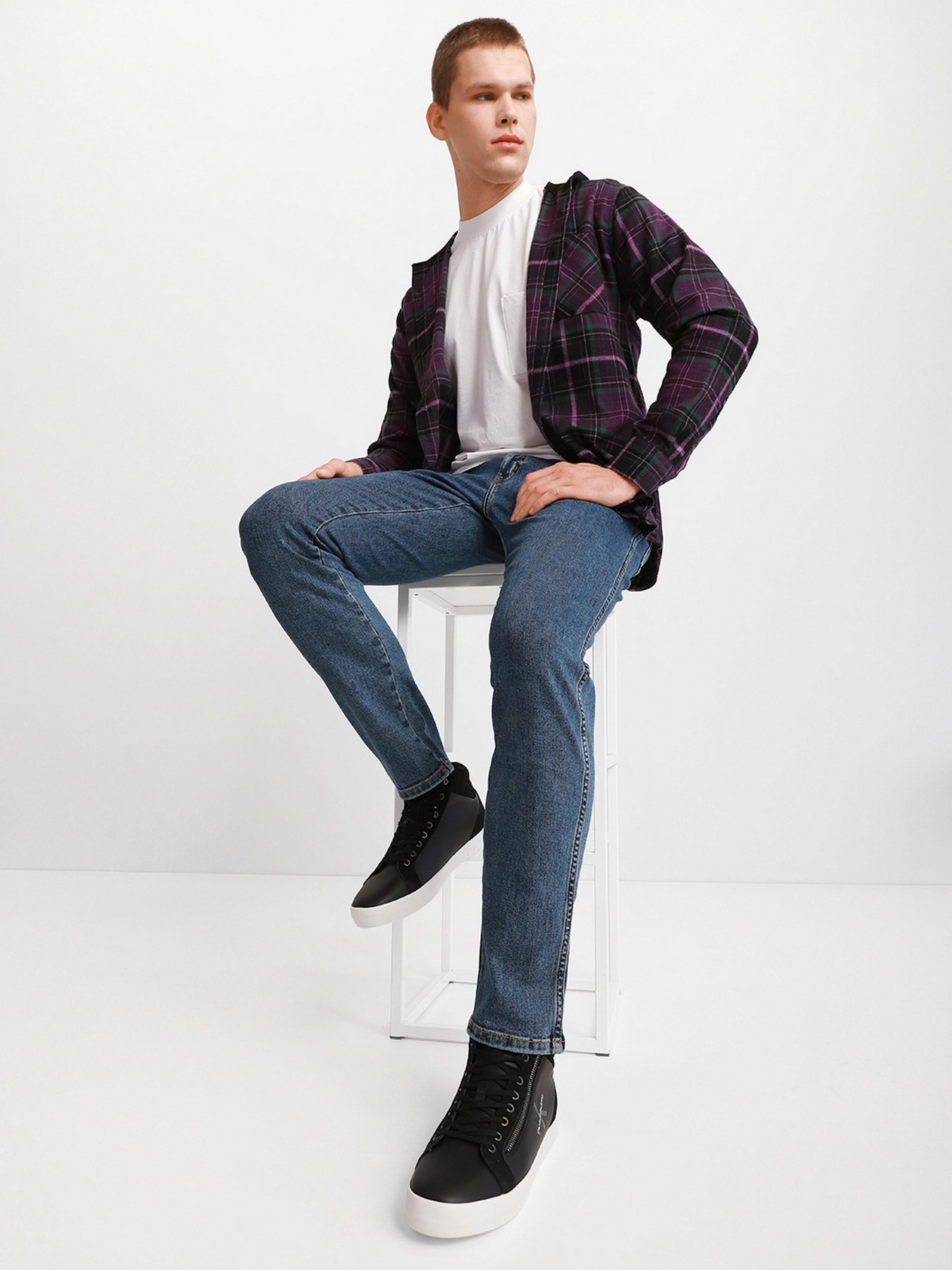 Кеды высокие Calvin Klein модель YM0YM00229-BEH Фото