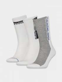 Набір шкарпеток Calvin Klein 3 Pack Logo Crew Socks модель 701218735002 Фото