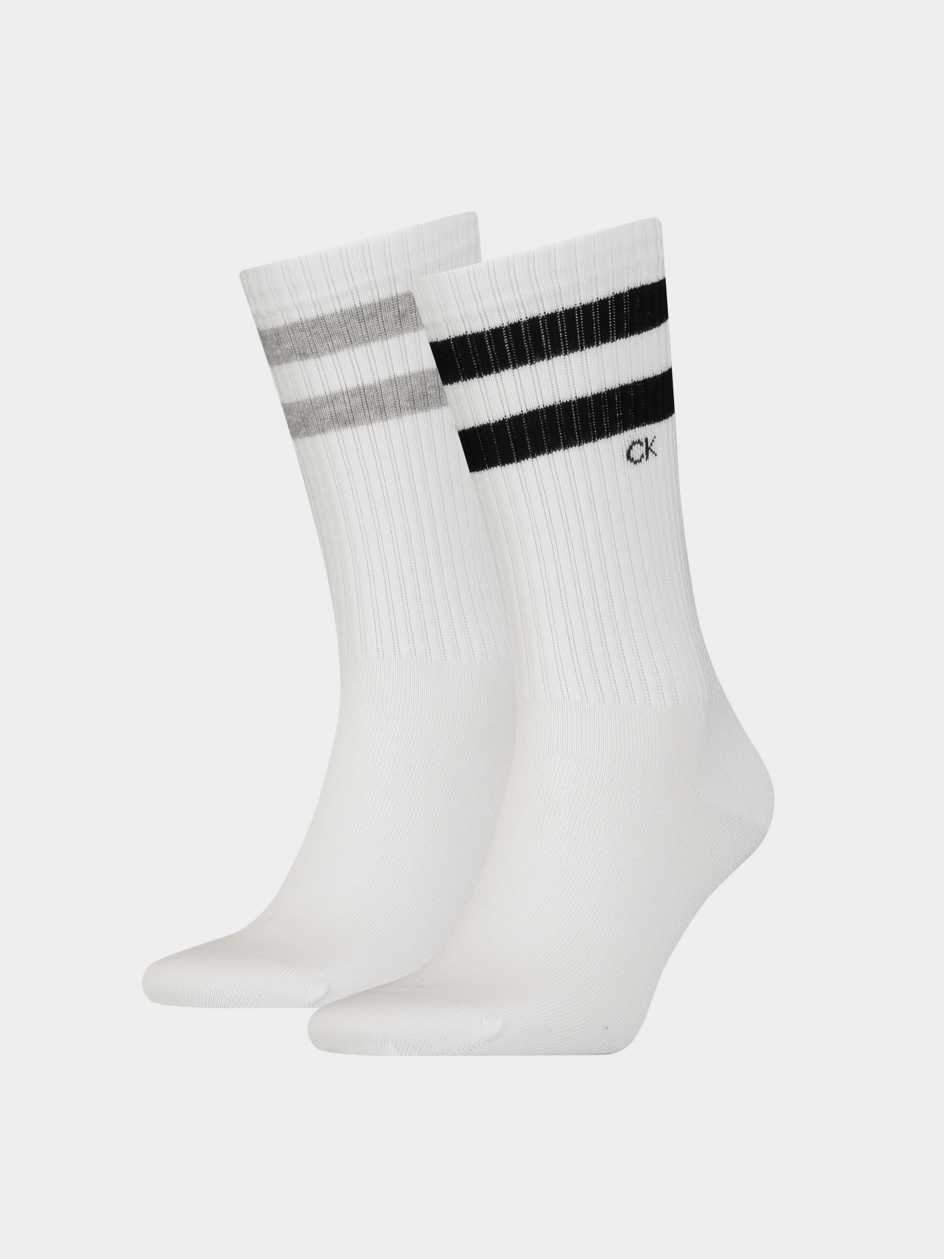 Набір шкарпеток Calvin Klein 2 Pack Striped Crew Socks модель 701218711004 Фото
