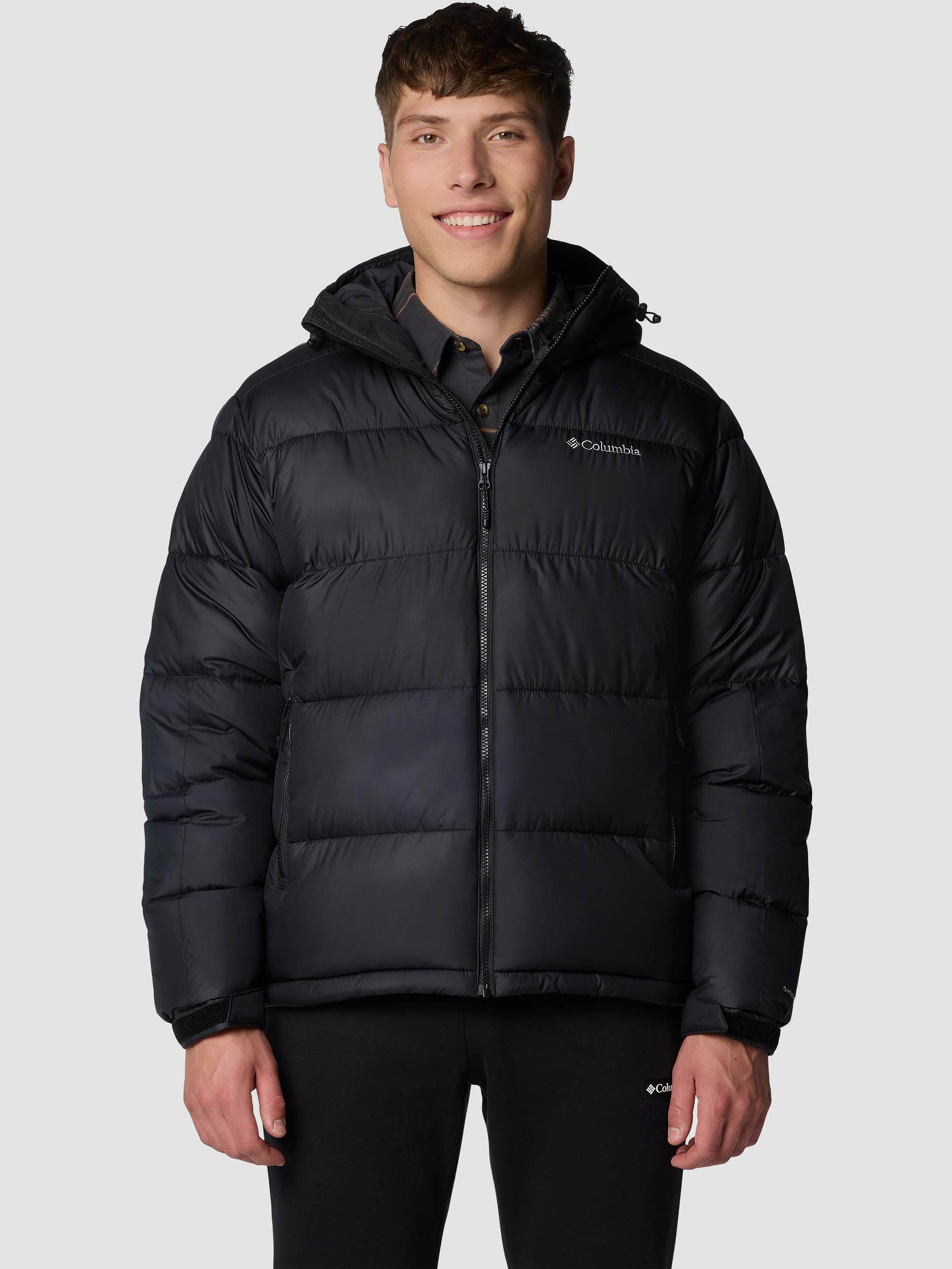 Чоловіча Зимова куртка Columbia PIKE LAKE™ II HOODED JACKET (CLB107) колір чорний, матеріал поліестер