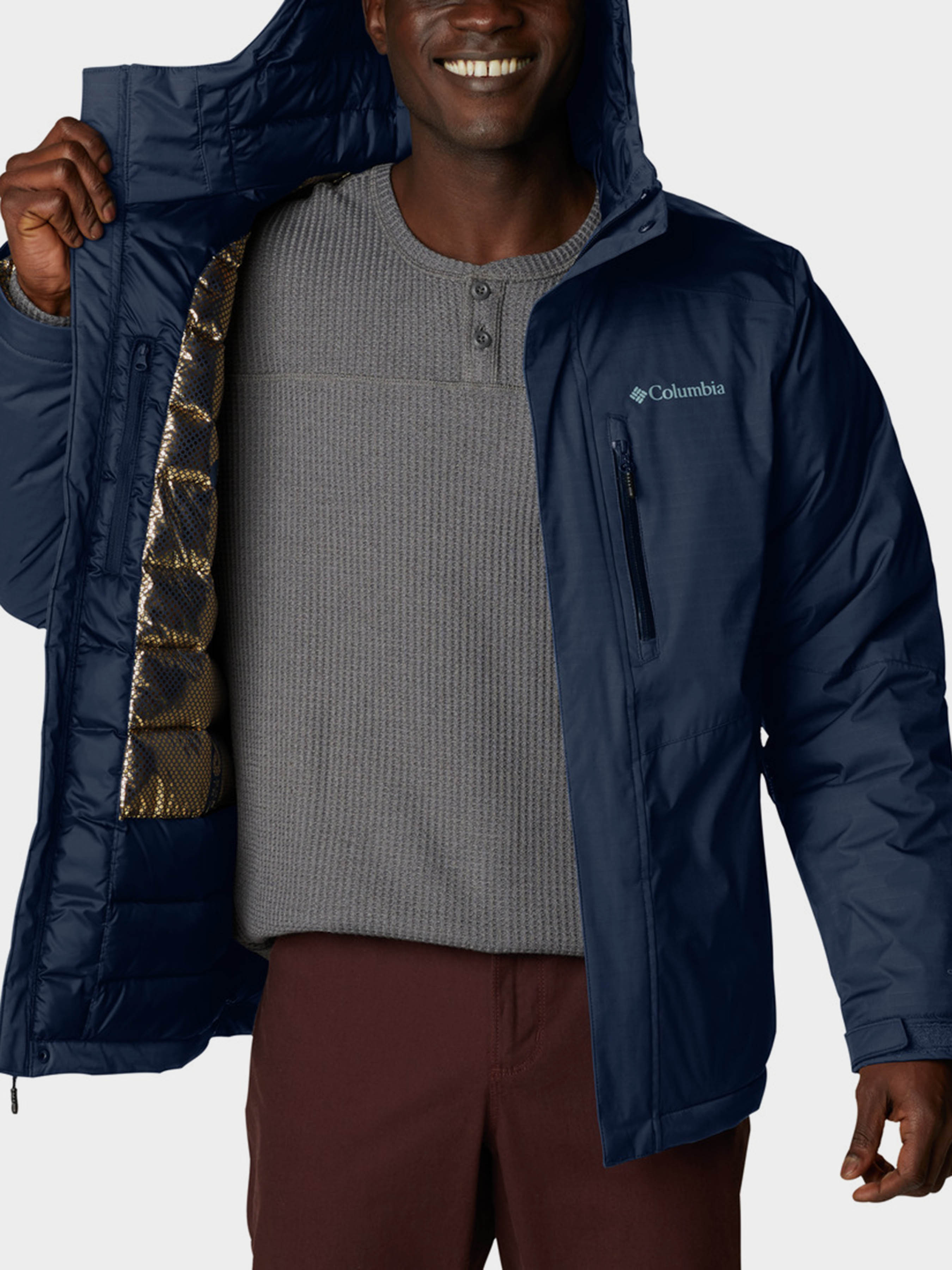 Чоловіча Зимова куртка Columbia OAK HARBOR™ II INSULATED (CLB133) колір темно-синій, матеріал поліестер