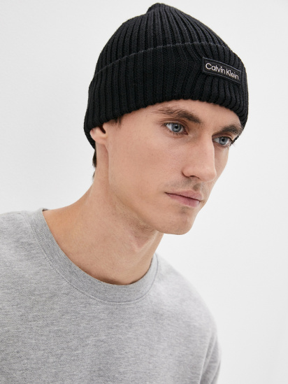 Шапка Calvin Klein Jeans Felt Patch Docker Beanie модель K50K507448_BAX — фото 3 - INTERTOP