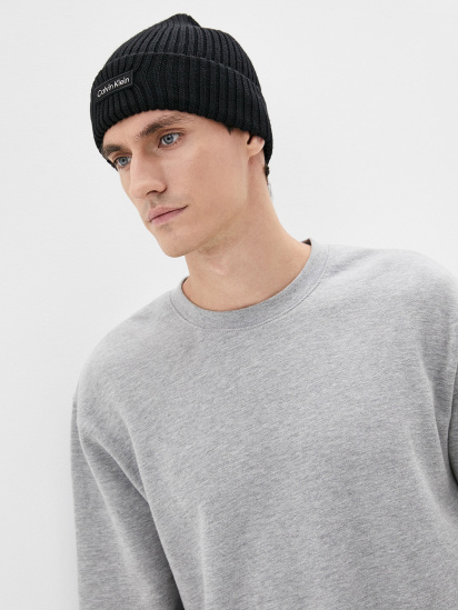 Шапка Calvin Klein Jeans Felt Patch Docker Beanie модель K50K507448_BAX — фото 4 - INTERTOP