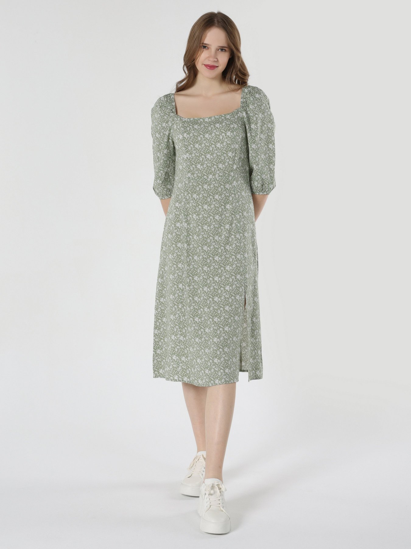 Сукня міді Colin’s модель CL1063370OLV Фото