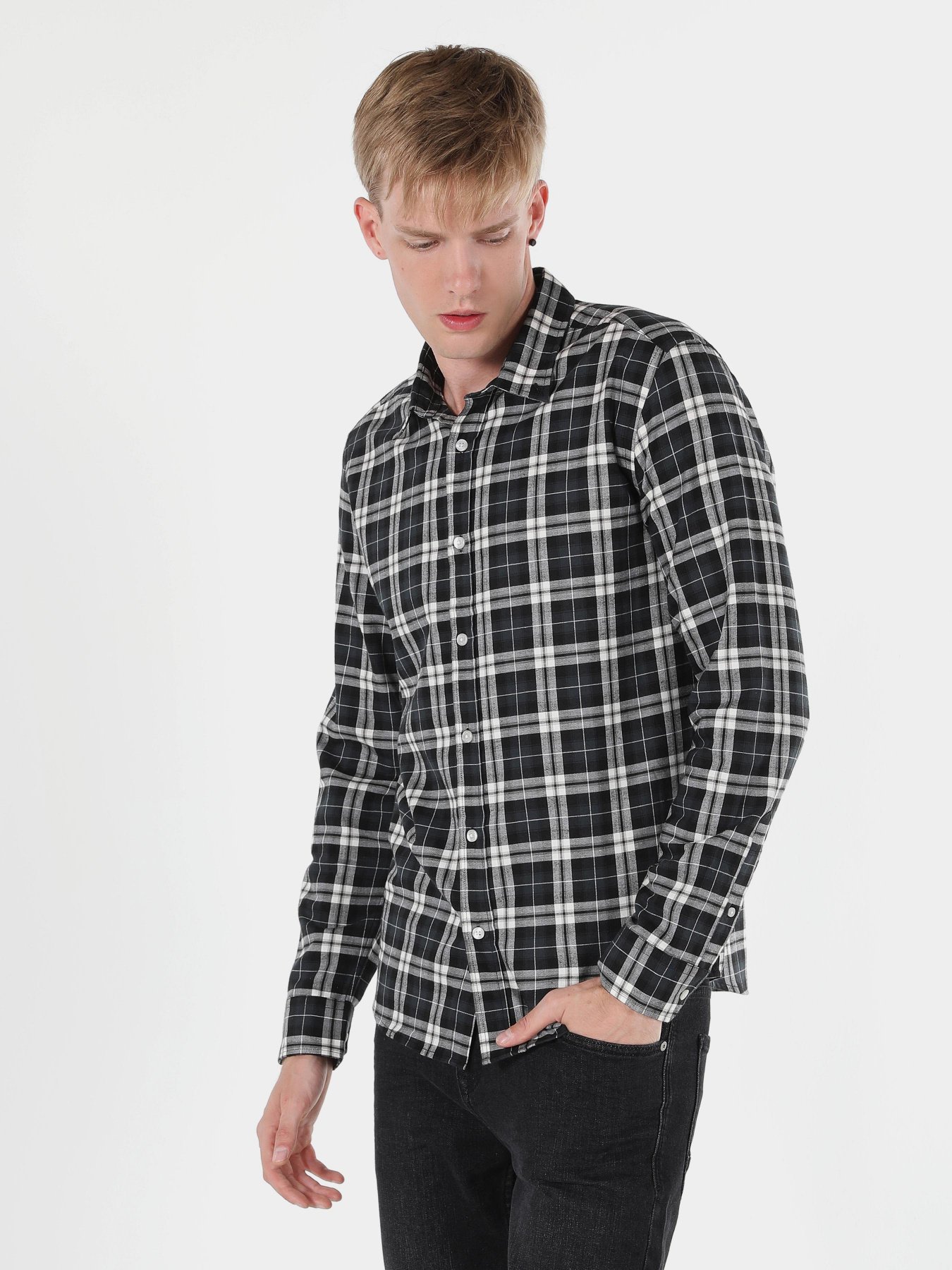 Рубашка повседневная Colin’s модель CL1059816BLK Фото