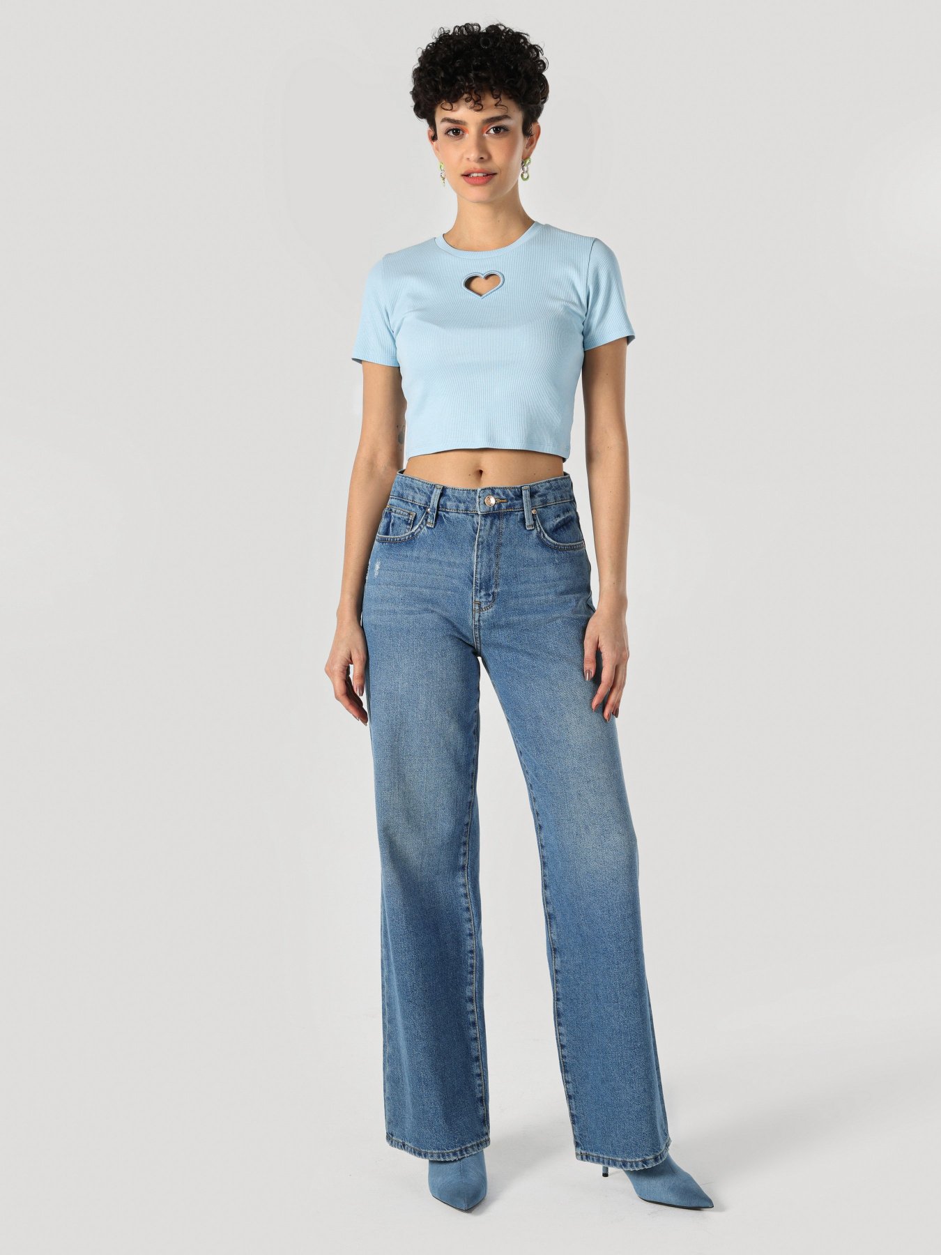 Широкие джинсы Colin’s 970 Berry модель CL1060471DN42186 Фото