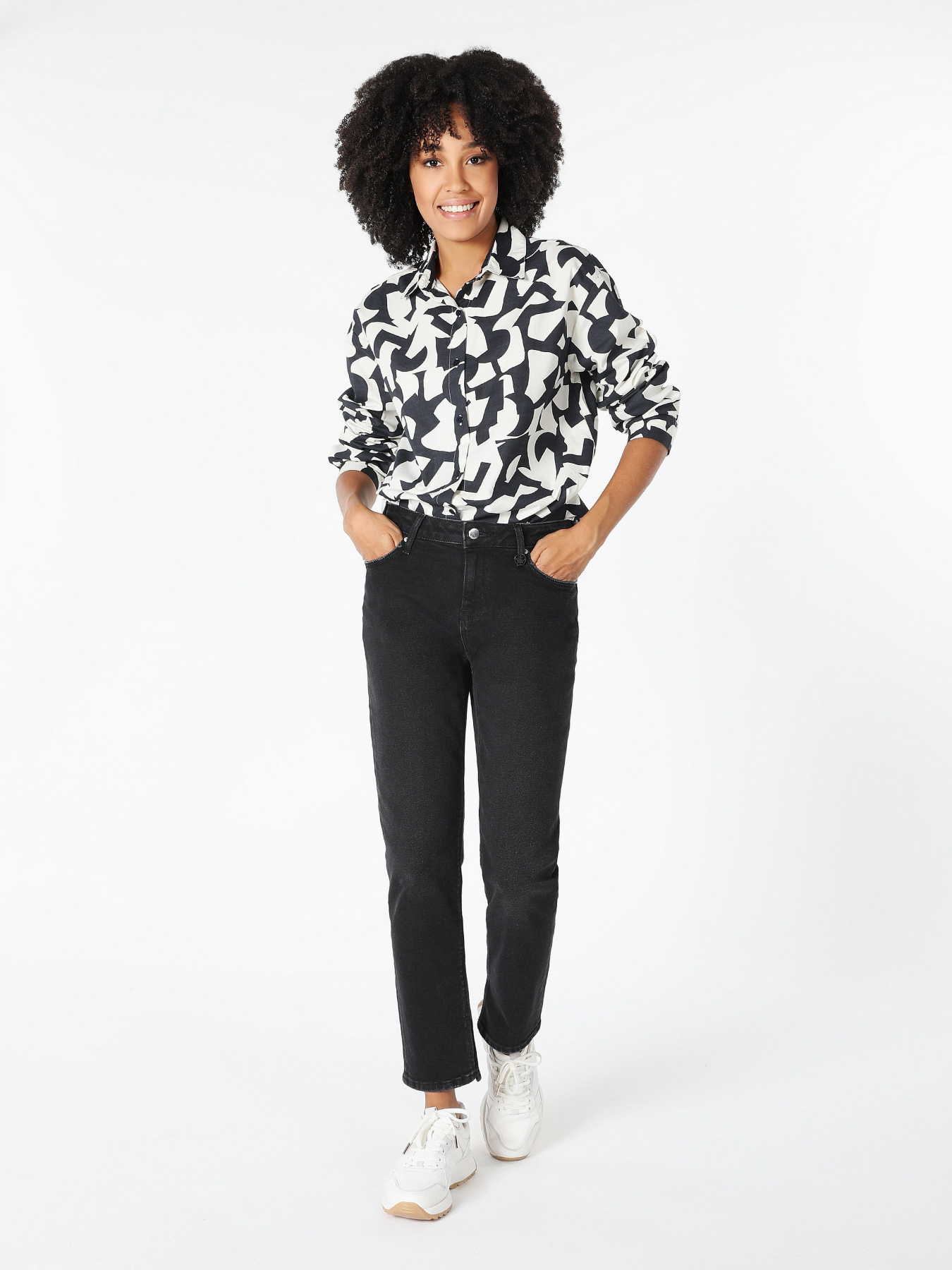 Рубашка повседневная Colin’s модель CL1061051BLK Фото