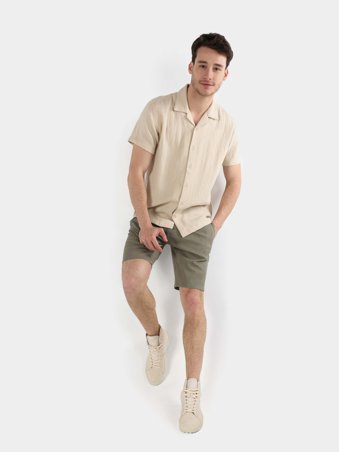 Рубашка повседневная Colin’s модель CL1063633BEI Фото