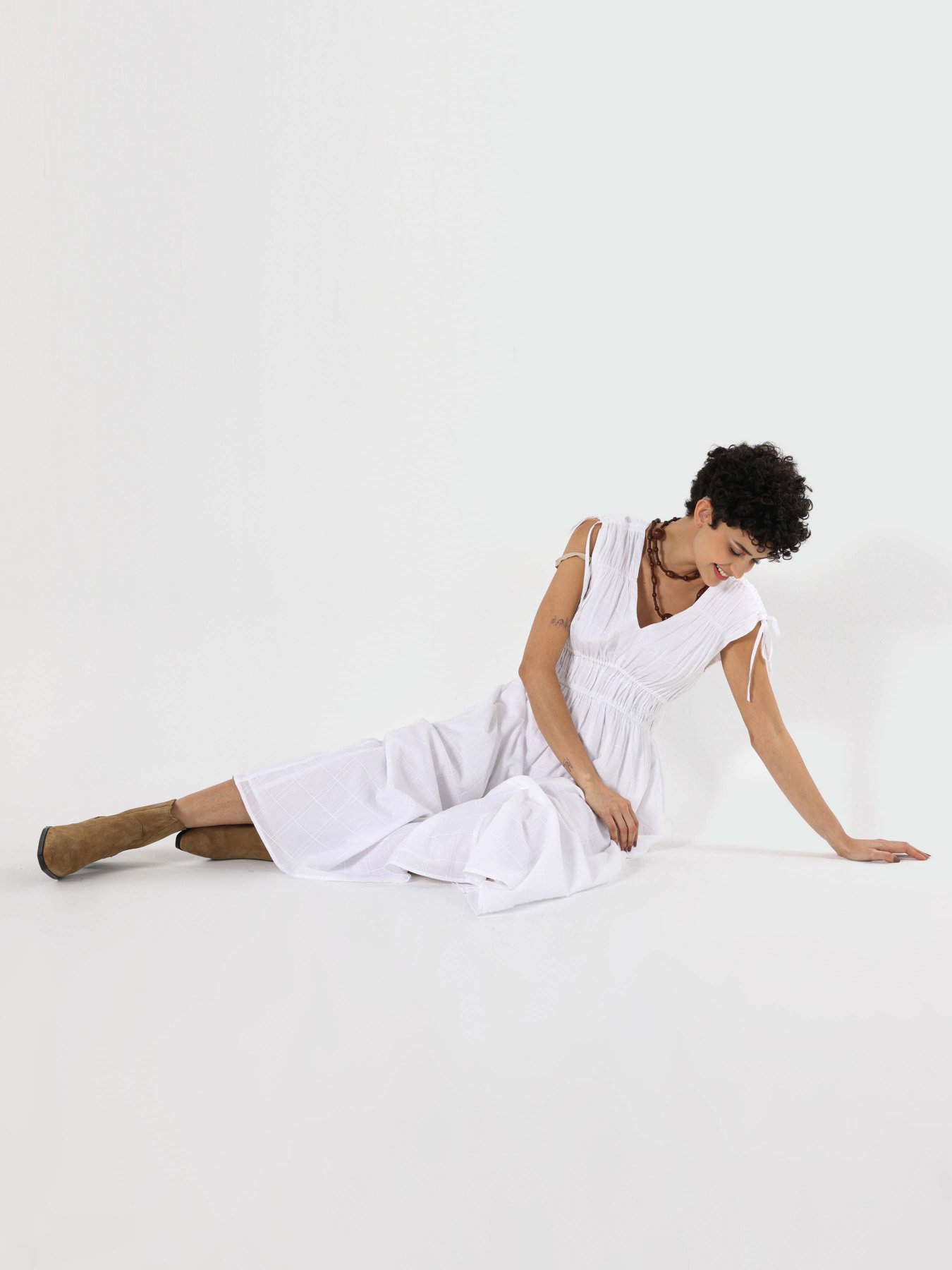 Сукня міді Colin’s модель CL1063971WHT Фото