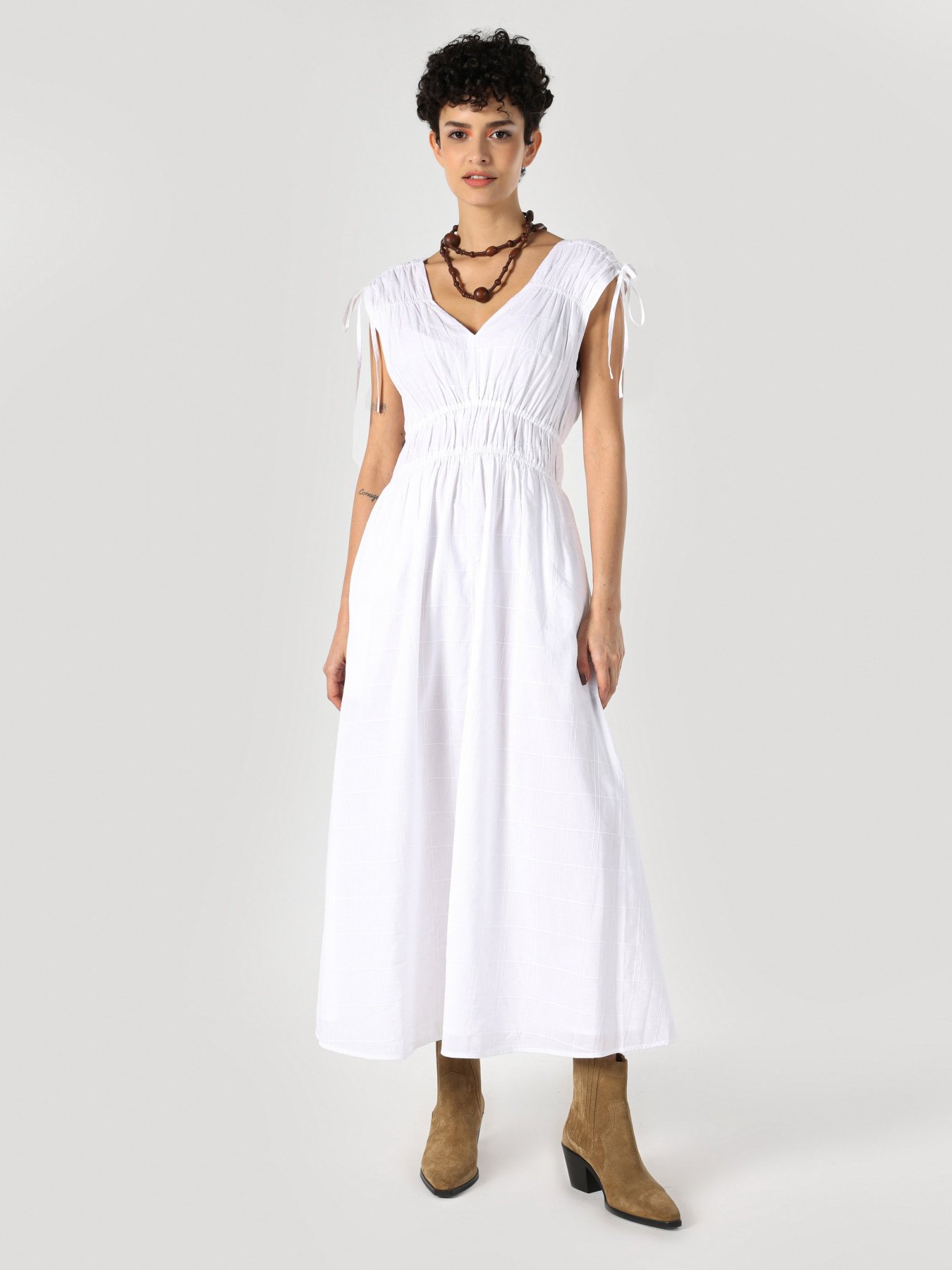 Сукня міді Colin’s модель CL1063971WHT Фото