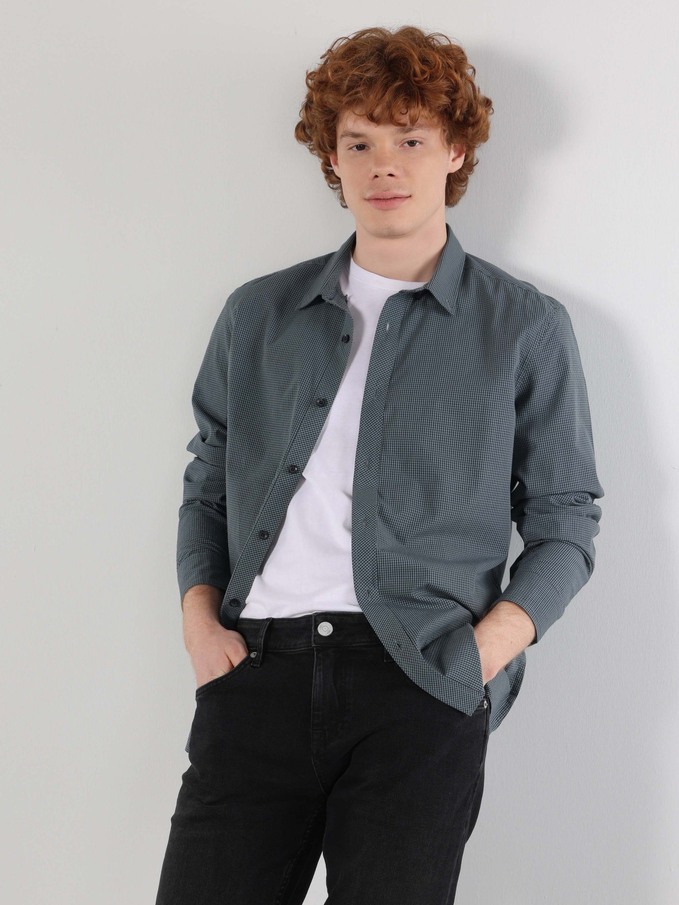 Рубашка повседневная Colin’s модель CL1064017PGR Фото