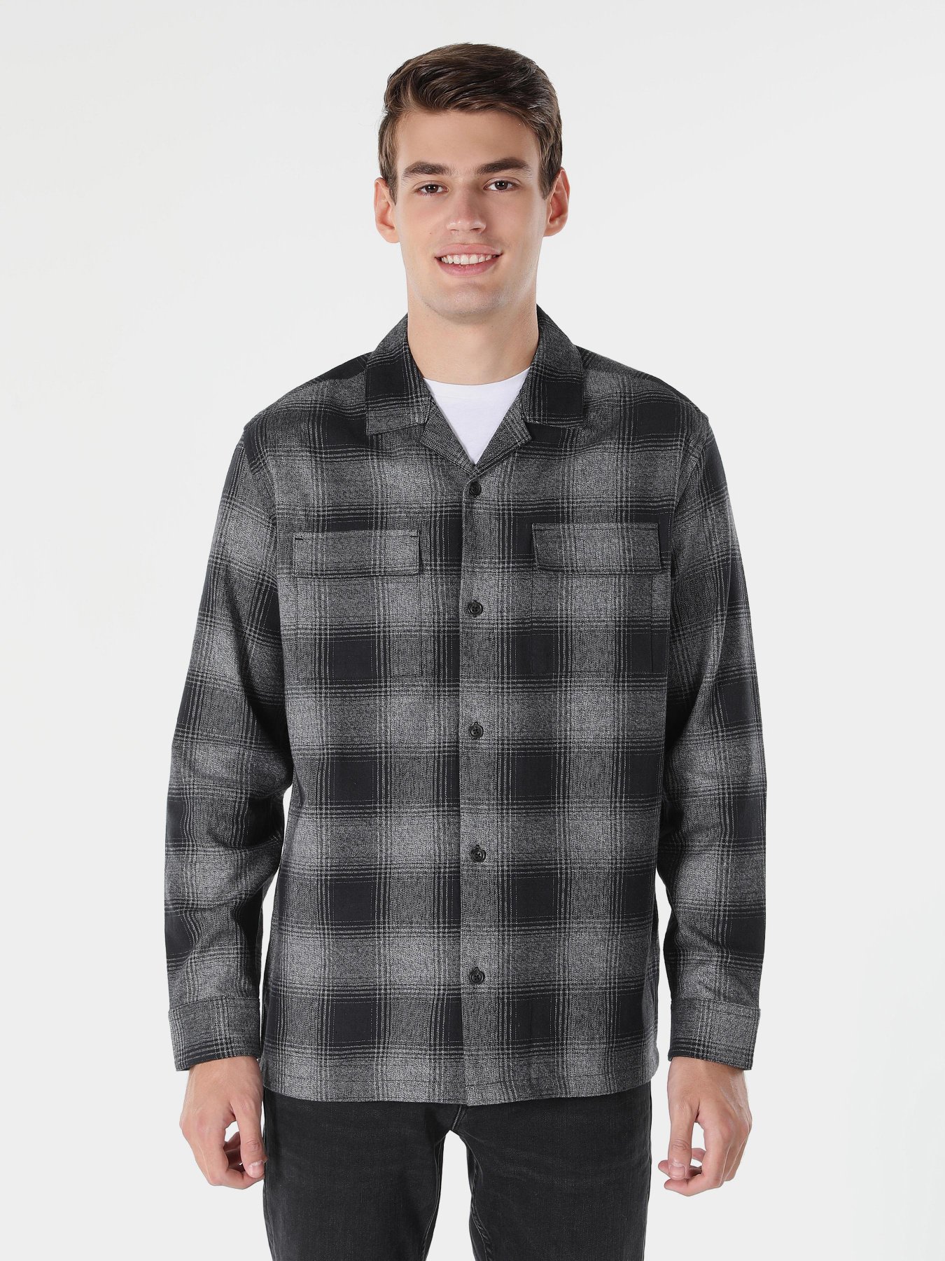 Рубашка повседневная Colin’s модель CL1049917BLK Фото