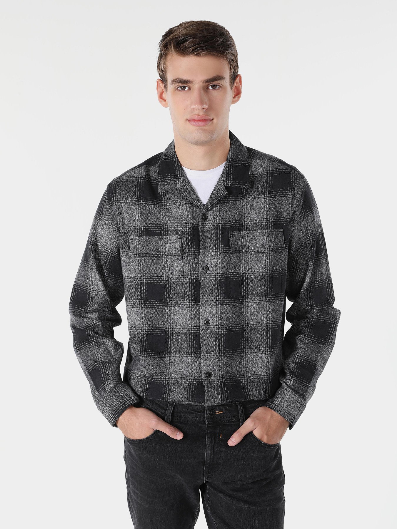 Рубашка повседневная Colin’s модель CL1049917BLK Фото