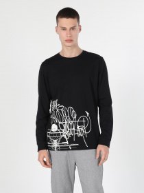 Лонгслив Colin’s модель CL1059596BLK Фото