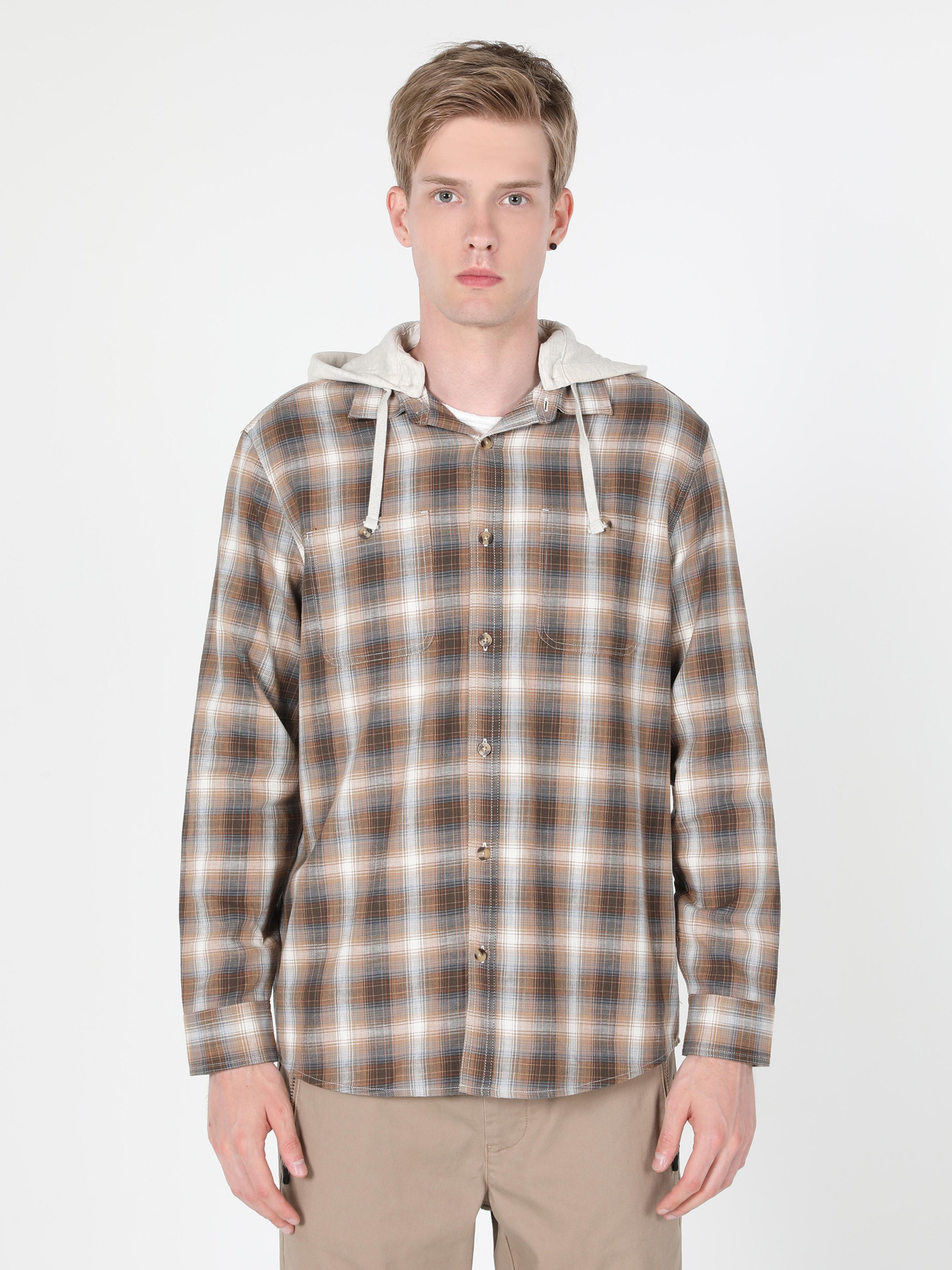 Рубашка повседневная Colin’s модель CL1059598BEI Фото