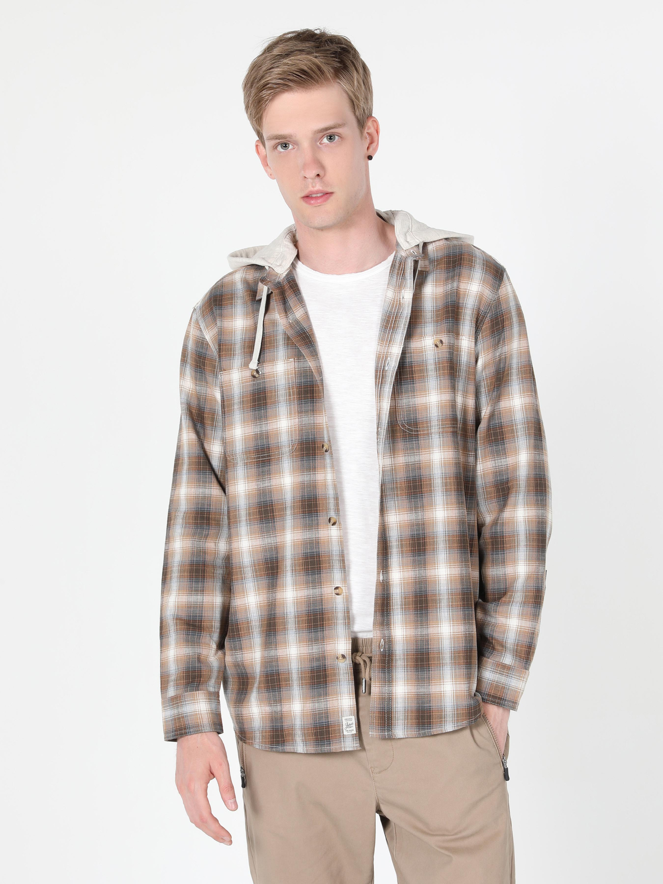 Рубашка повседневная Colin’s модель CL1059598BEI Фото