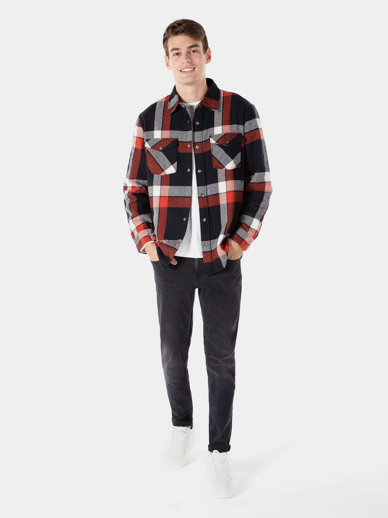 Рубашка повседневная Colin’s модель CL1060562BLK Фото