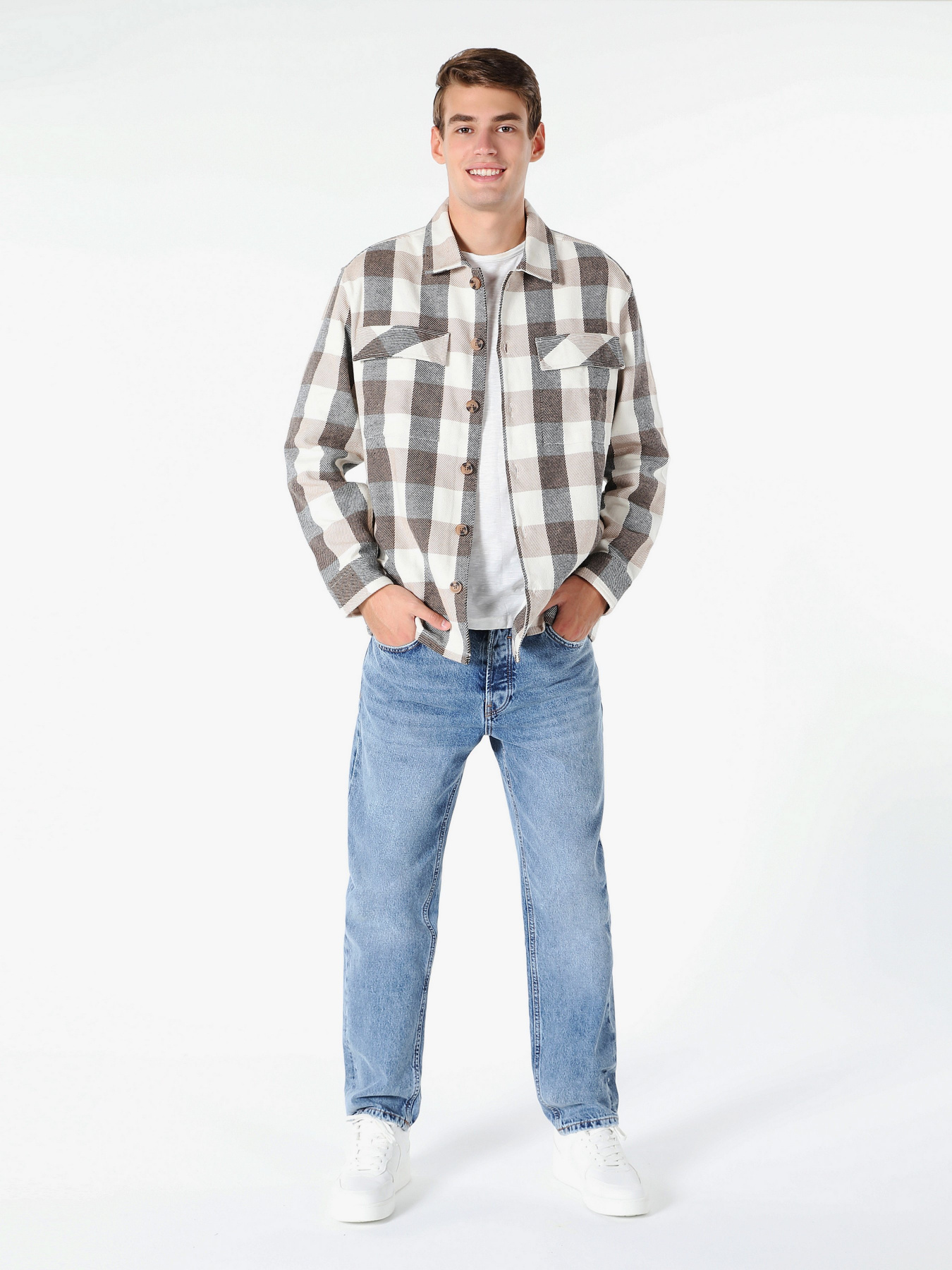 Сорочка Colin’s модель CL1059976BEI Фото