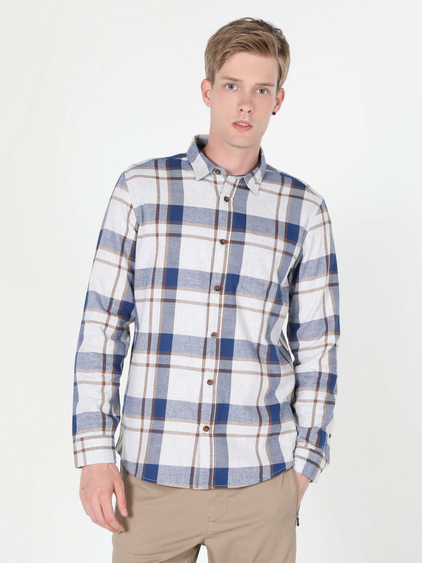 Рубашка повседневная Colin’s модель CL1059994BEI Рубашка повседневная Colin’s модель CL1059994BEI Фото