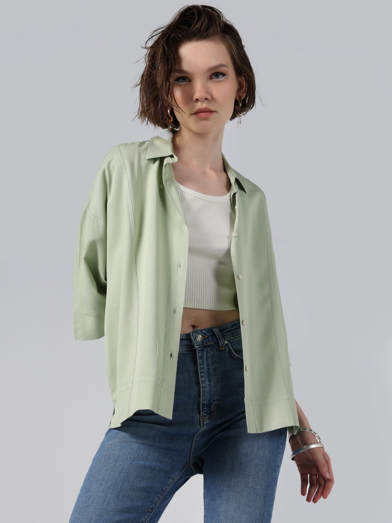 Рубашка повседневная Colin’s модель CL1060516MGR Фото