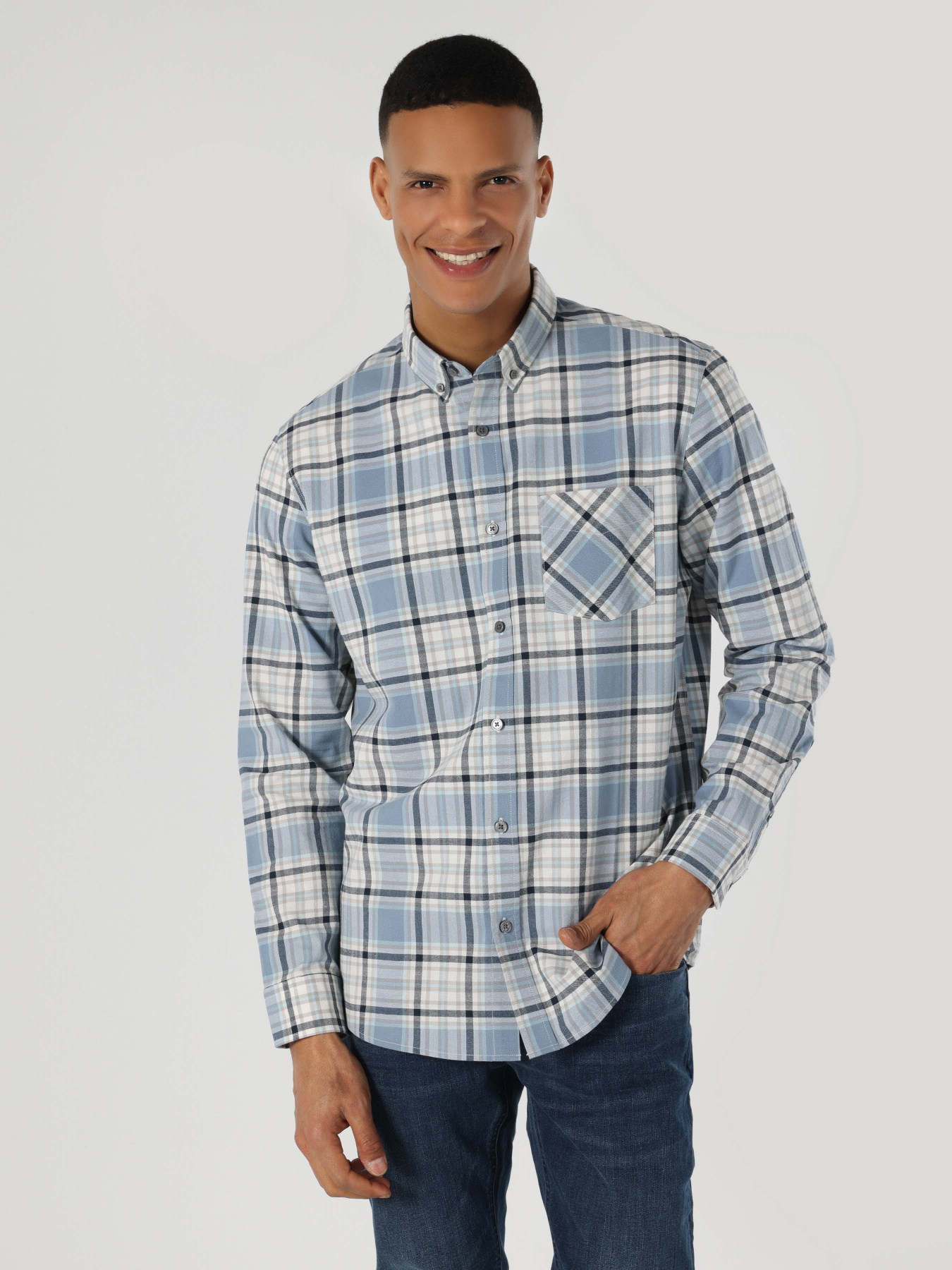 Рубашка повседневная Colin’s модель CL1061798LBL Фото