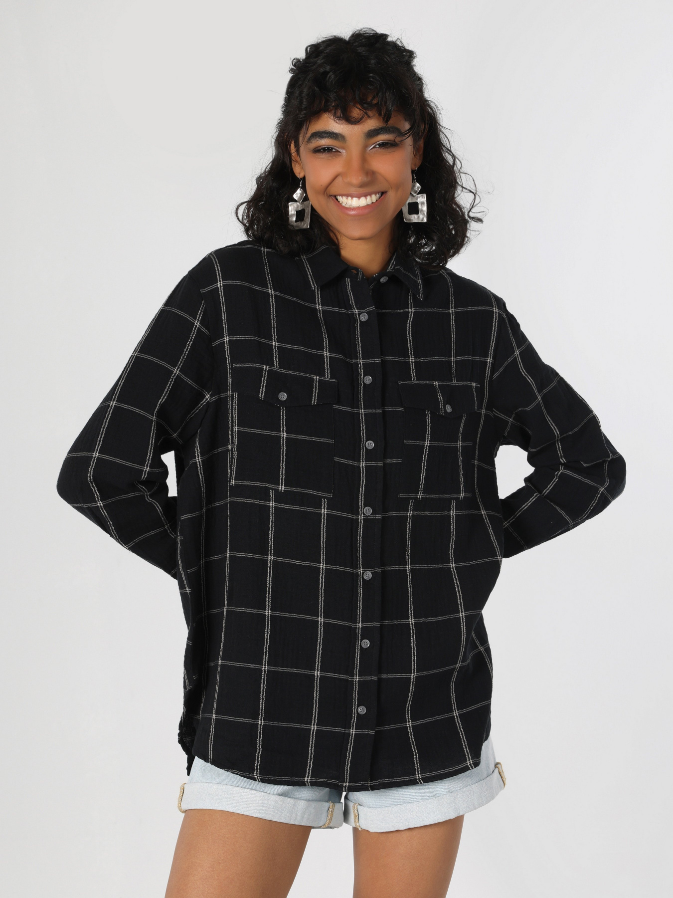 Рубашка повседневная Colin’s модель CL1061885BLK Фото