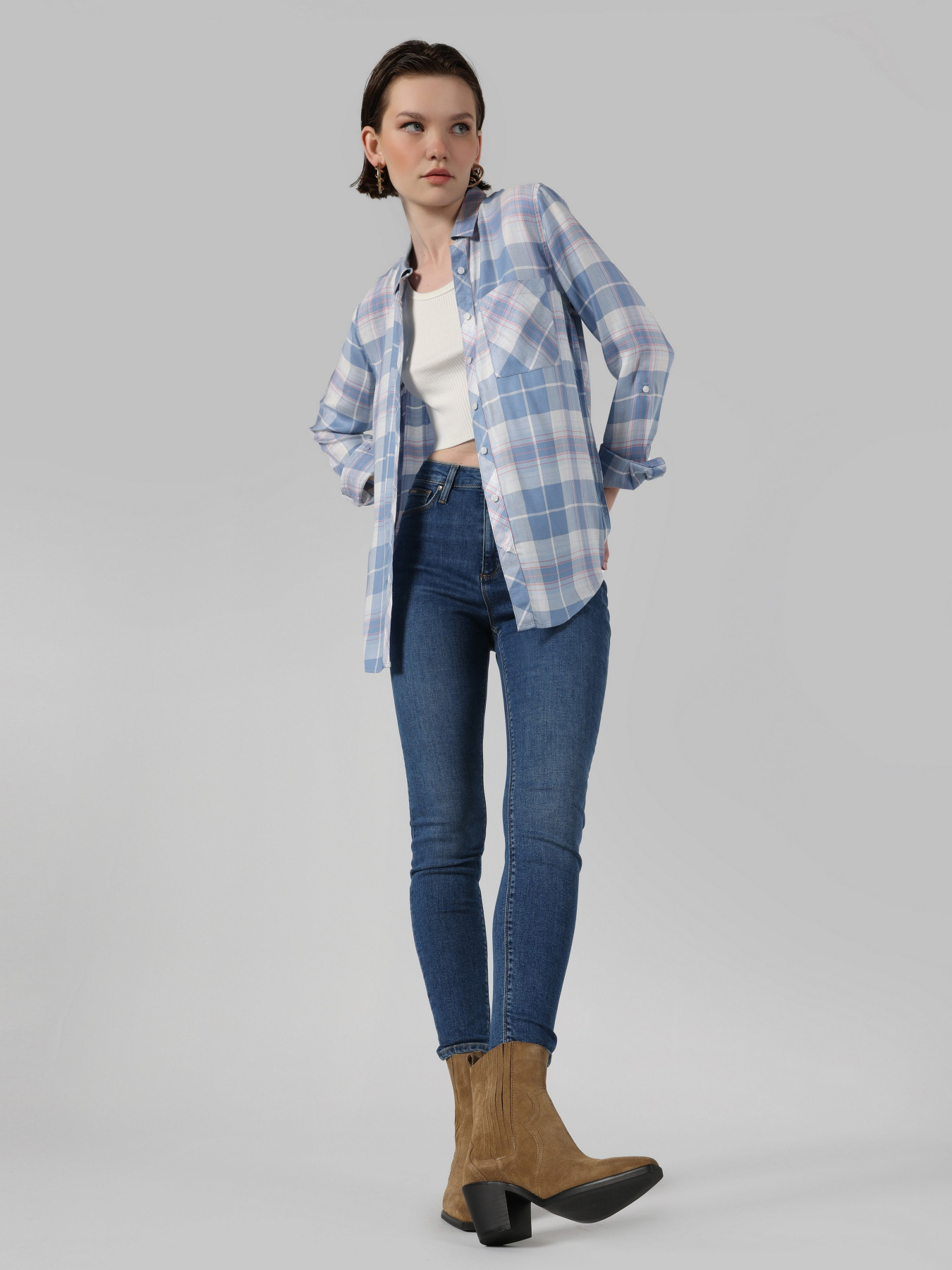 Рубашка повседневная Colin’s модель CL1063174BLE Рубашка повседневная Colin’s модель CL1063174BLE Фото