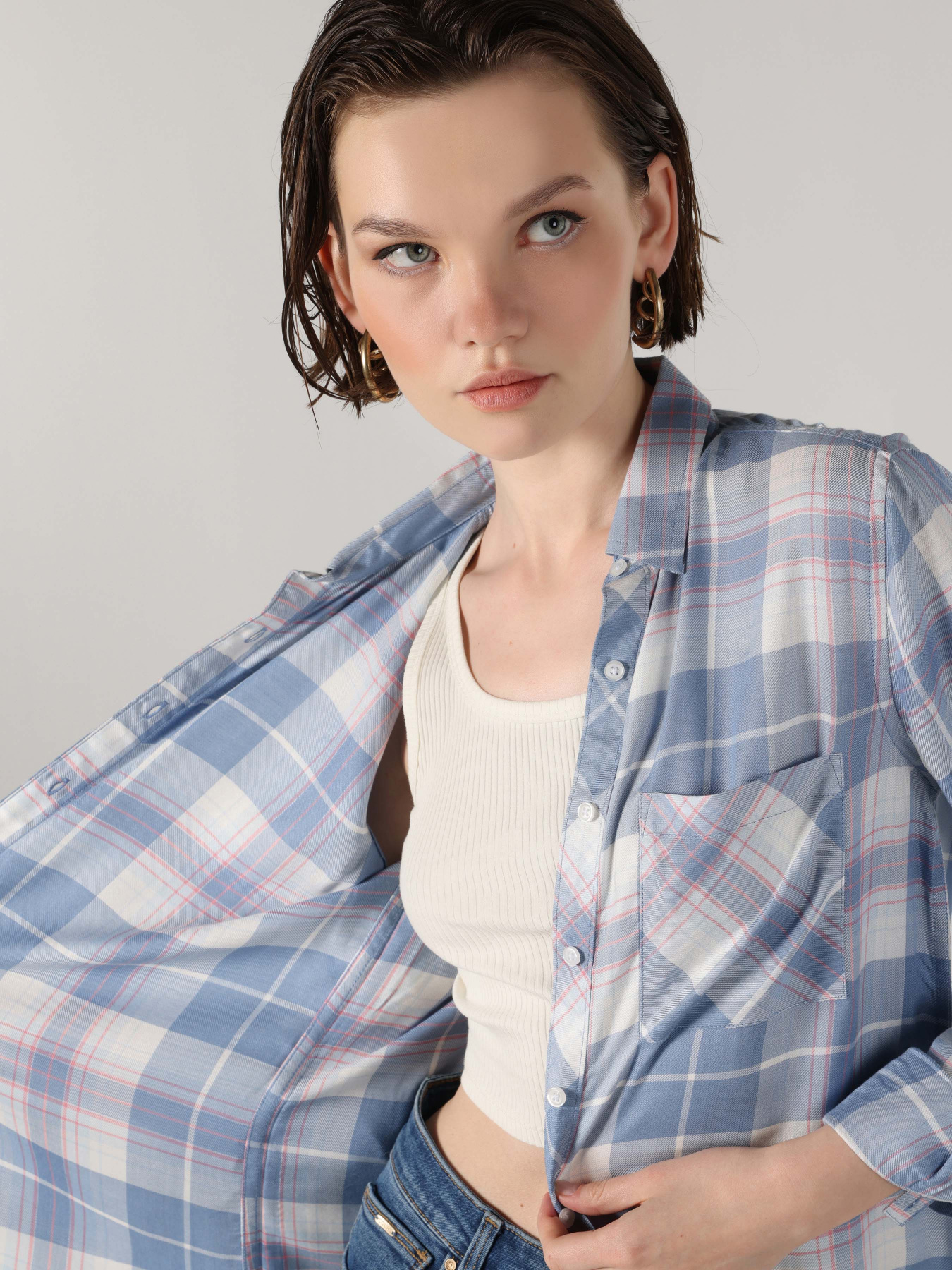 Рубашка повседневная Colin’s модель CL1063174BLE Рубашка повседневная Colin’s модель CL1063174BLE Фото