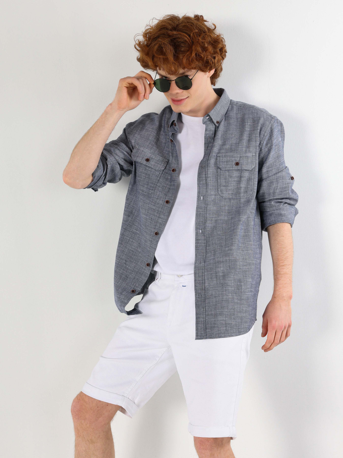 Рубашка повседневная Colin’s модель CL1063216NAV Фото