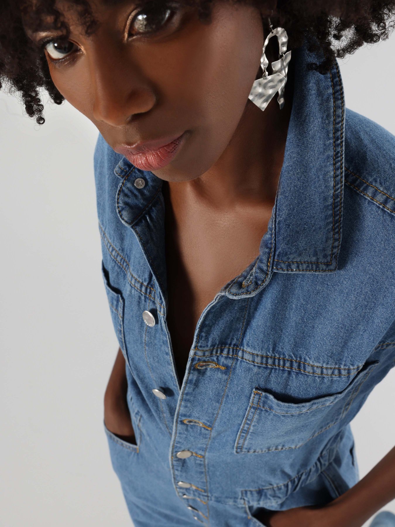 Джинсовый комбинезон Colin’s модель CL1063521DN01883 Фото