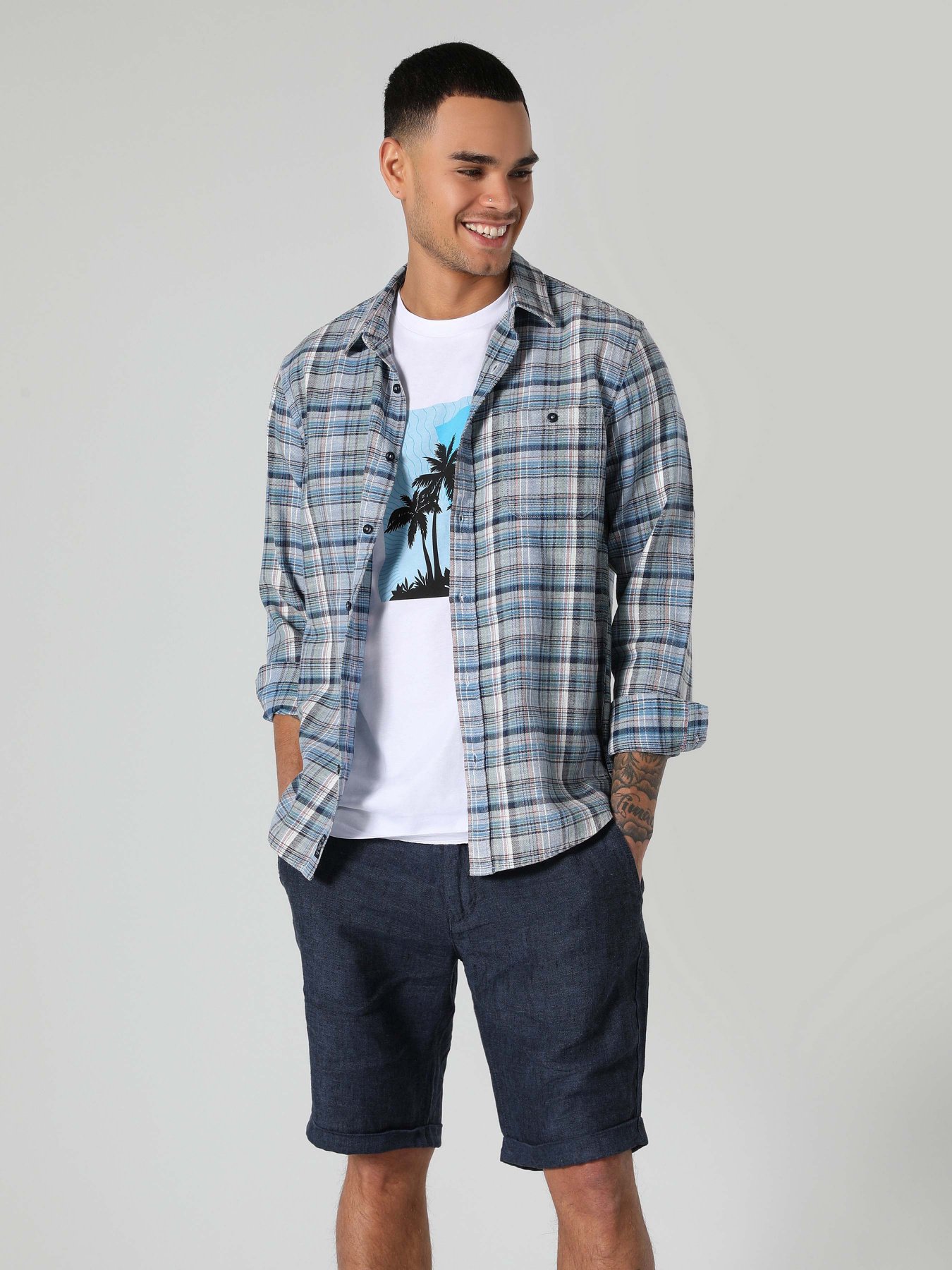 Рубашка повседневная Colin’s модель CL1059751LBL Фото