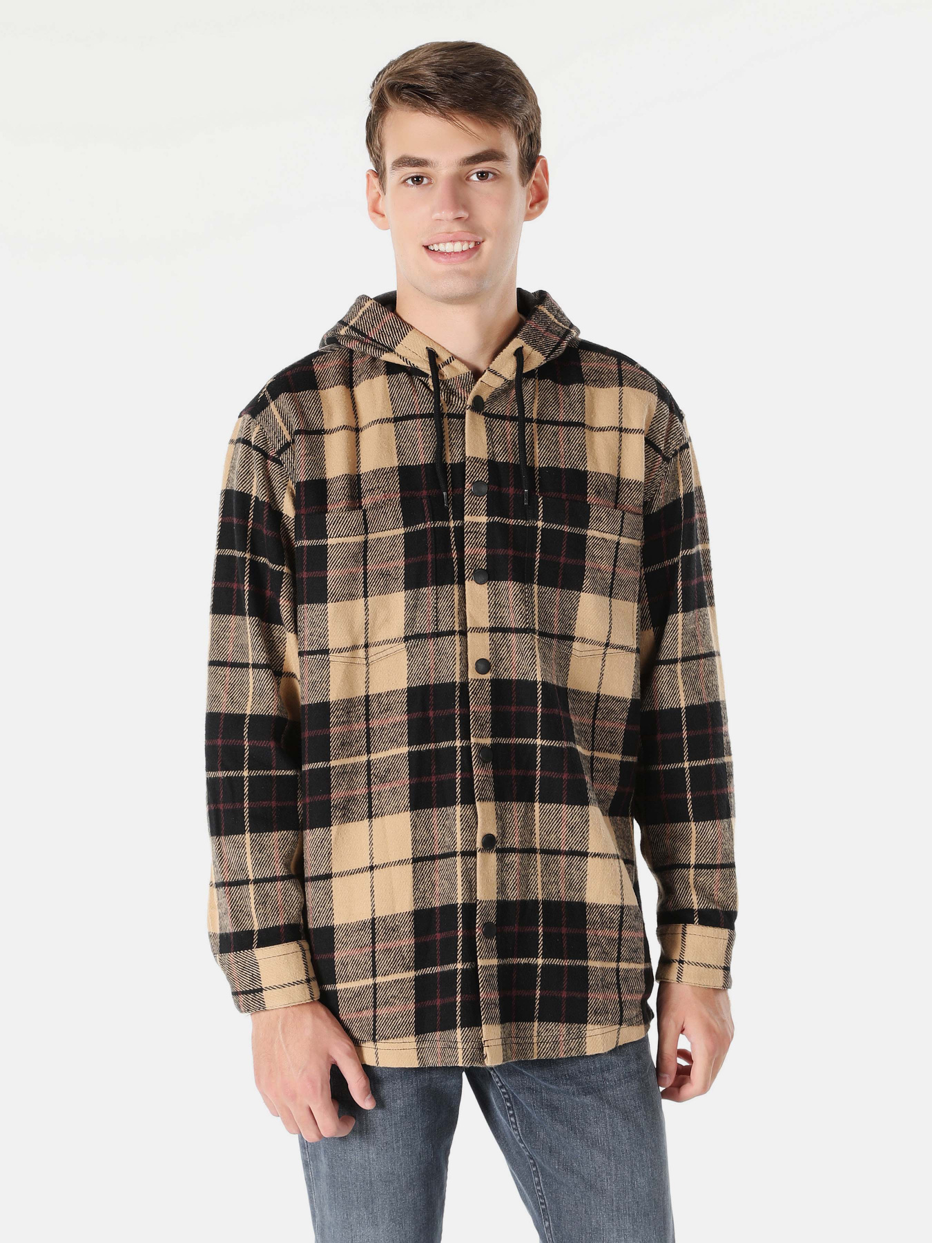 Рубашка повседневная Colin’s модель CL1061016BEI Фото