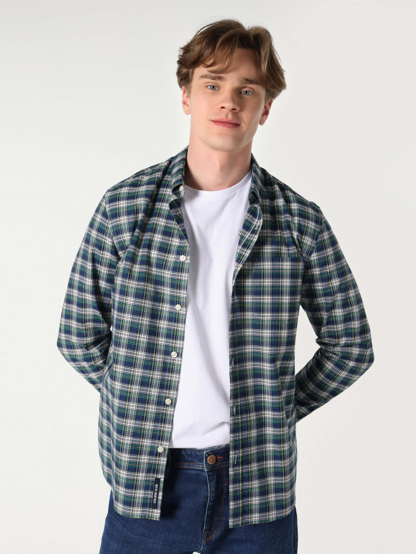 Рубашка повседневная Colin’s модель CL1061792NAV Фото