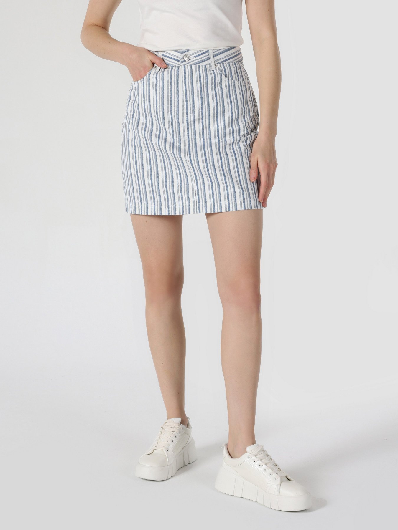 Юбка мини Colin’s модель CL1063163BLE Фото