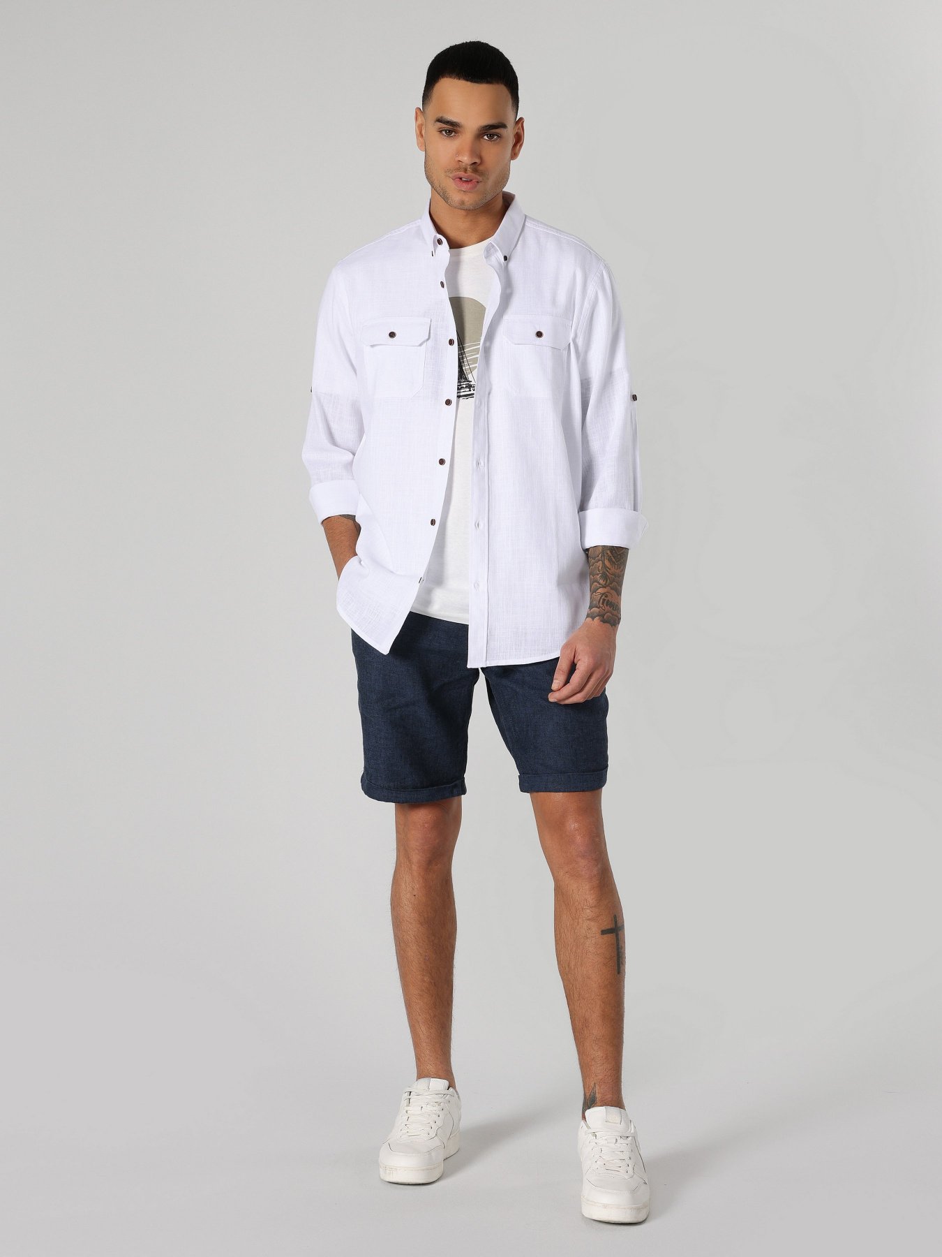 Сорочка Colin’s модель CL1063216WHT Фото