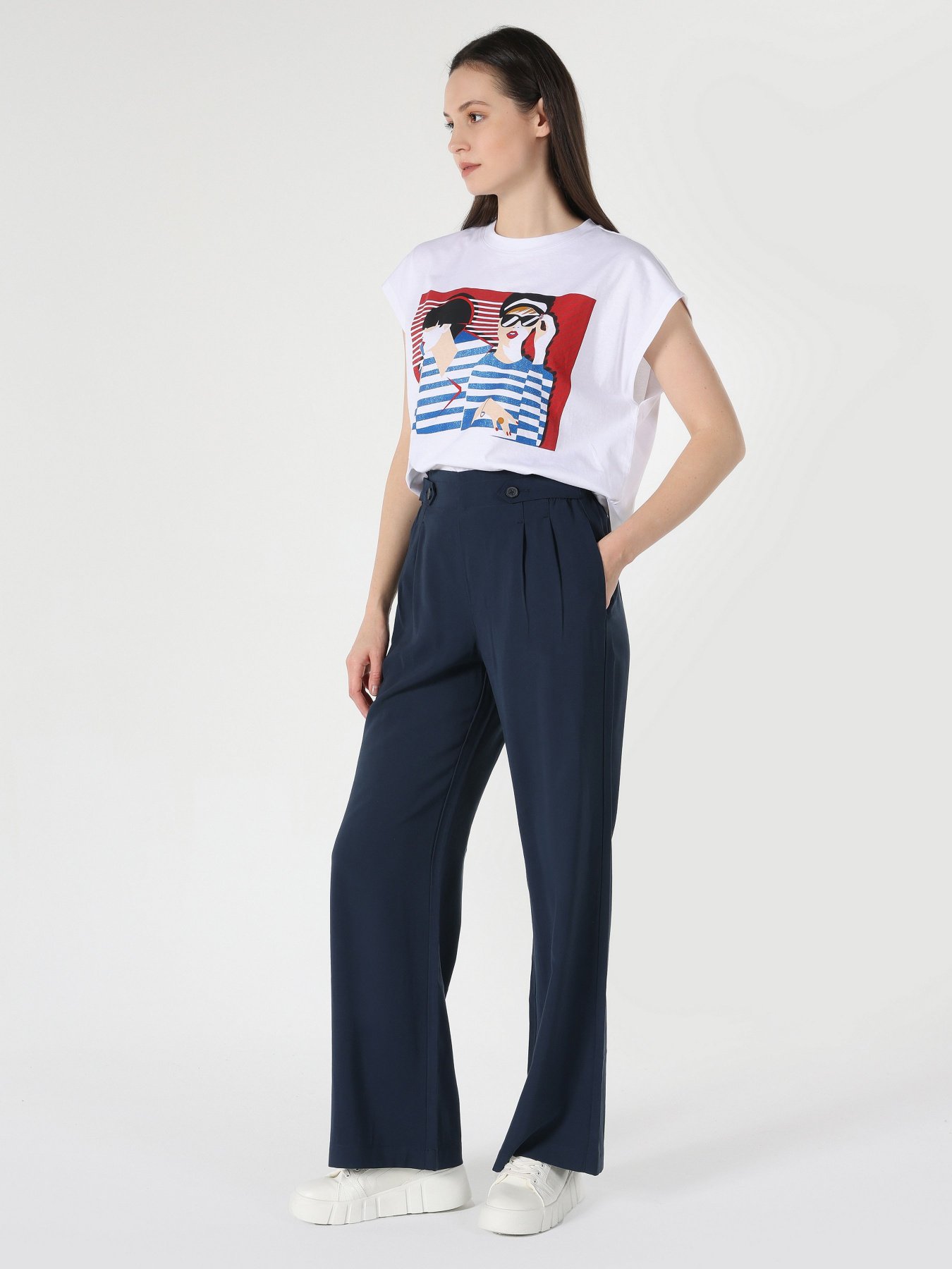 Брюки палаццо Colin’s модель CL1063367NAV Фото