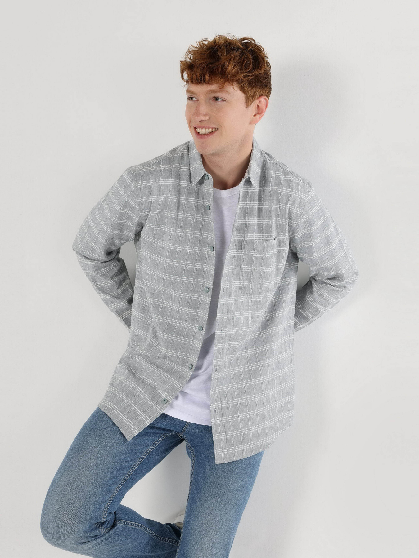 Сорочка повсякденна Colin’s модель CL1059609GRA Фото