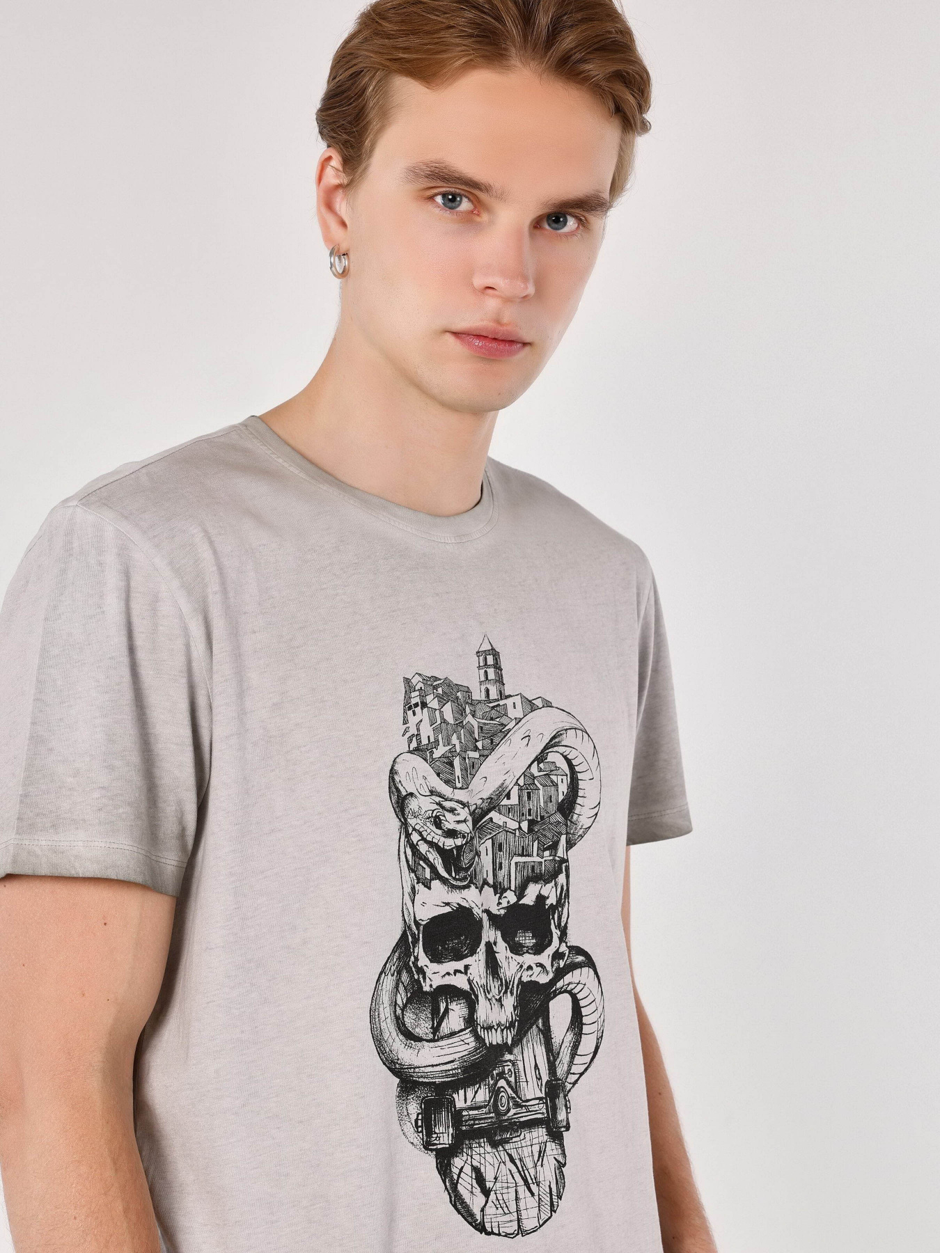 Футболка Colin’s модель CL1060079GRA Фото