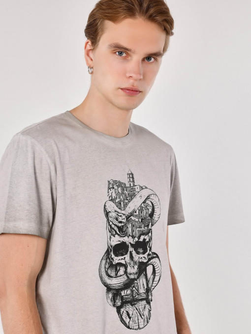 Футболка Colin’s модель CL1060079GRA Фото