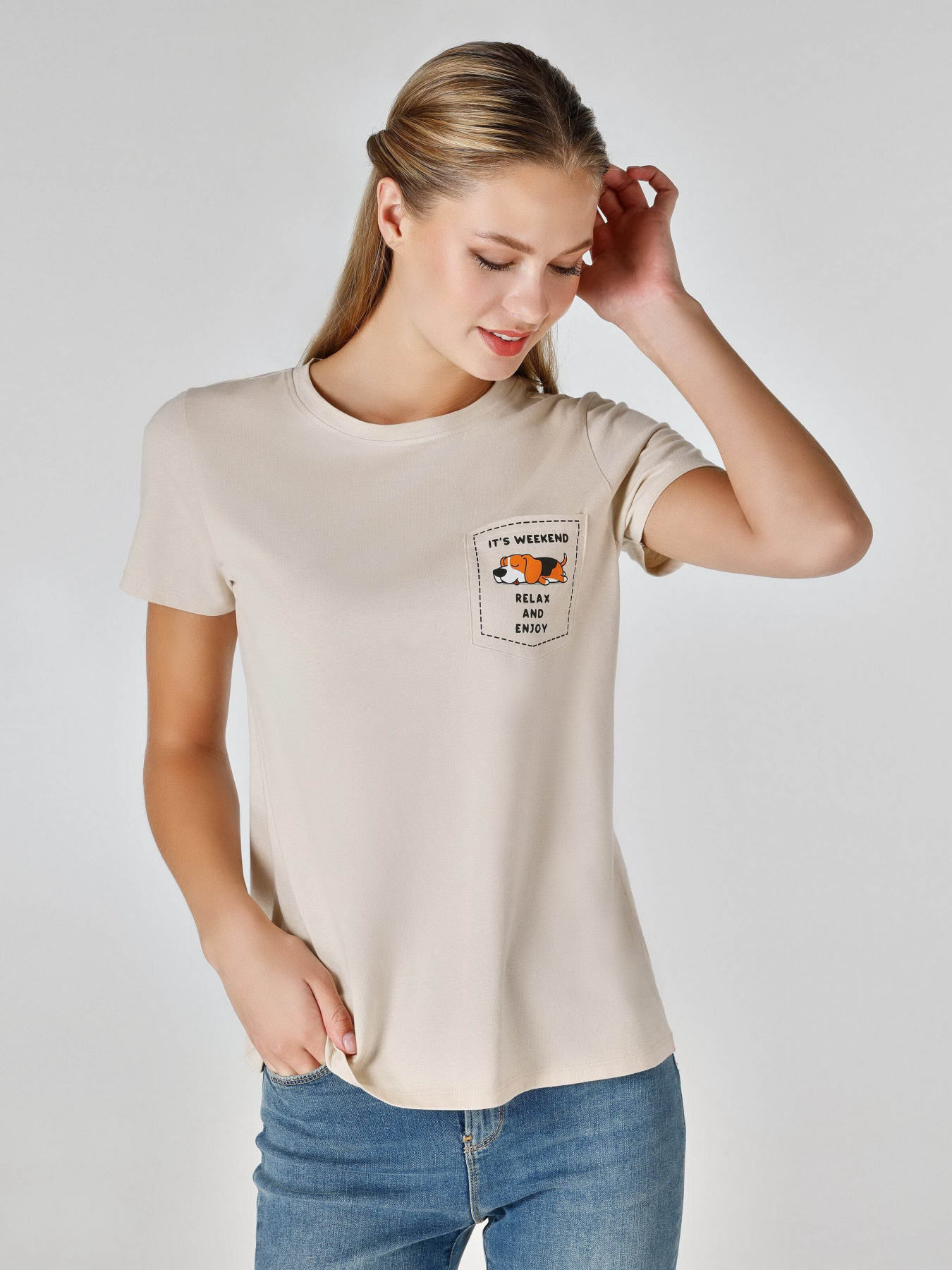 Футболка Colin’s модель CL1060801BEI Фото