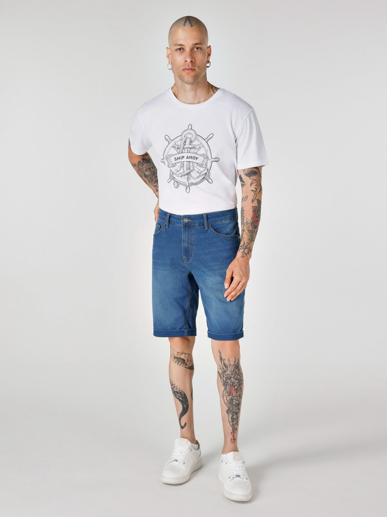 Шорты джинсовые Colin’s модель CL1062639NAV Фото