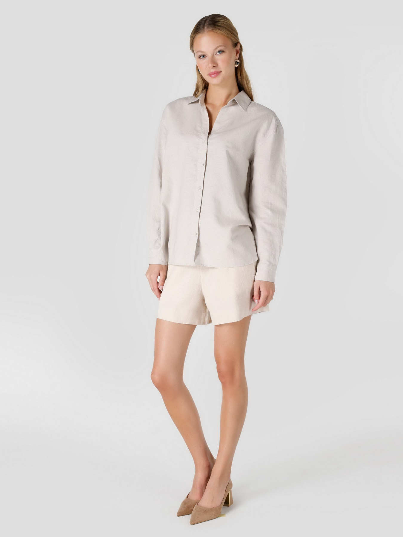 Рубашка повседневная Colin’s модель CL1063415BEI Фото