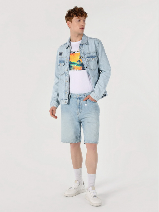 Шорты джинсовые Colin’s модель CL1064419DN06202 Фото