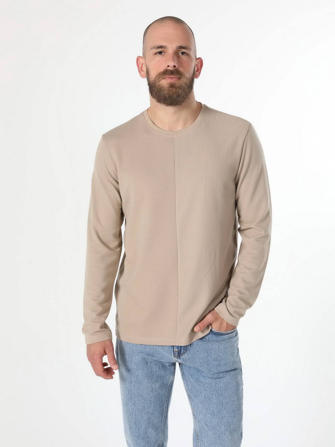 Лонгслив Colin’s модель CL1060211BEI Фото