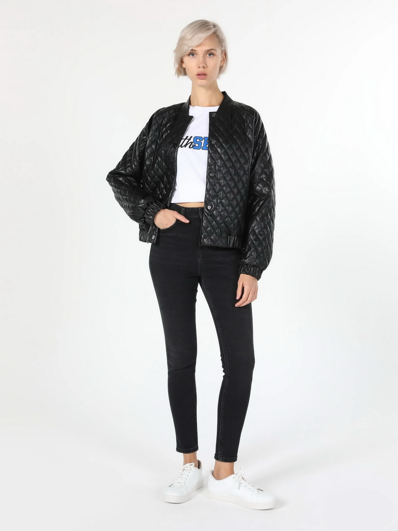 Бомбер Colin’s модель CL1060235BLK Фото